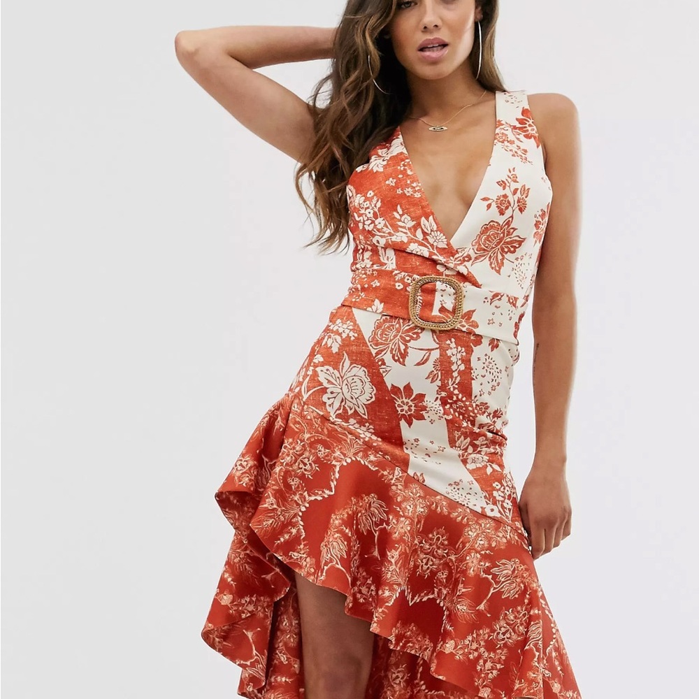 Floral asymmetric Dress